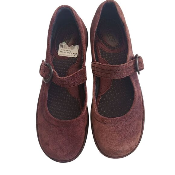 BØRN Mary Janes Velvety Suede Round Toe Deep Burgundy Sz 8.5 - Picture 6 of 12
